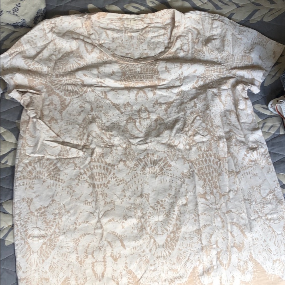 JCrew Cream and Tan Top